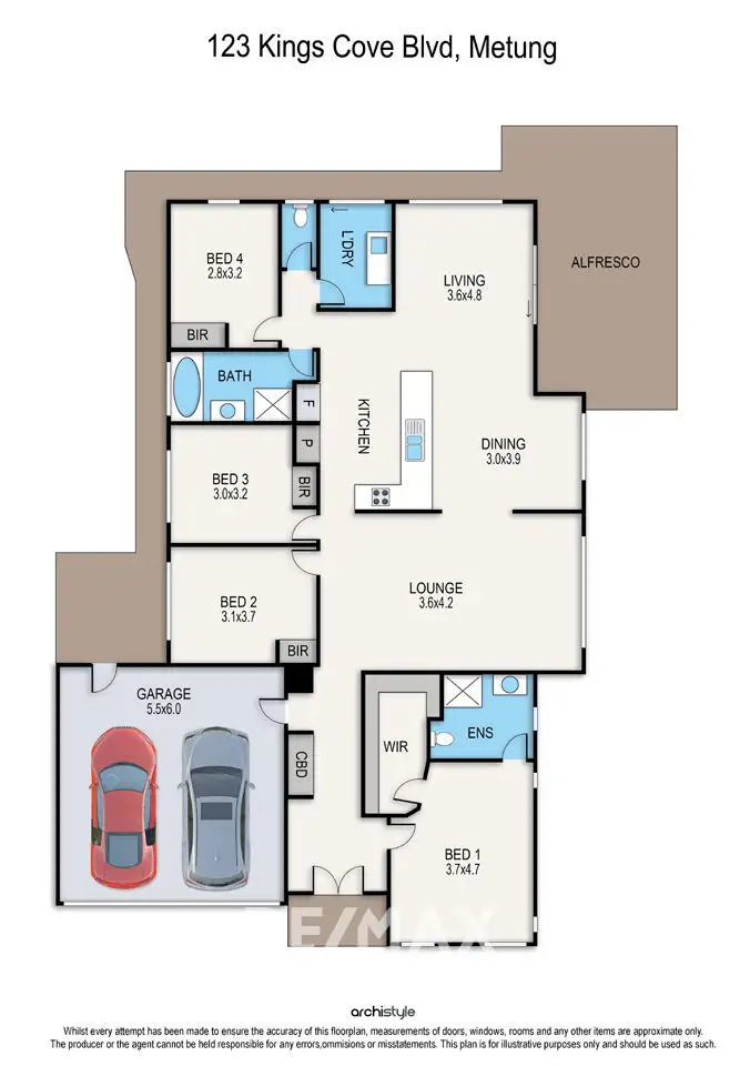 Floorplan of Homely house listing, 123 Kings Cove Boulevard, Metung VIC 3904