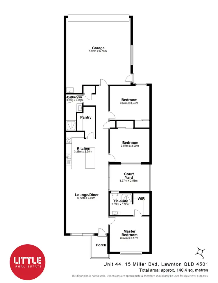 Floorplan of Homely house listing, 44/15 Miller Boulevard, Lawnton QLD 4501