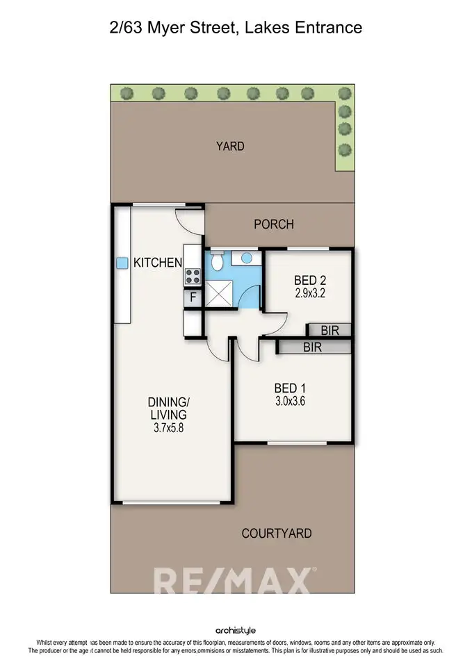 Floorplan of Homely apartment listing, 2/63 Myer Street, Lakes Entrance VIC 3909