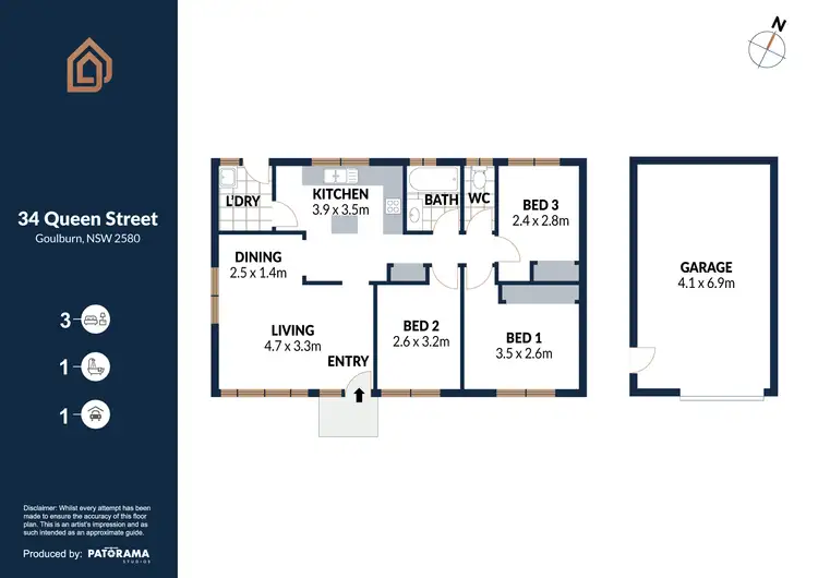 Floorplan of Homely house listing, 34 Queen St, Goulburn NSW 2580