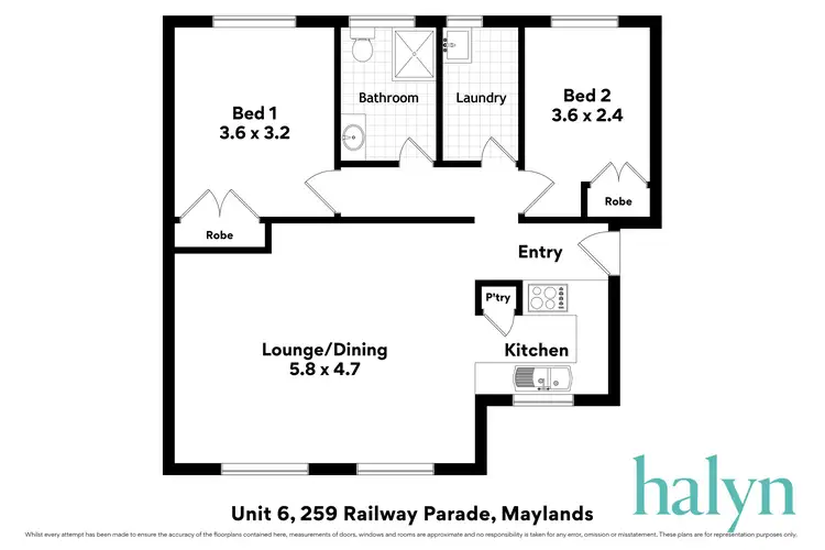 Floorplan of Homely apartment listing, 6/259 Railway Parade, Maylands WA 6051