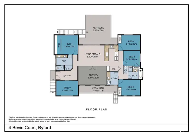 Floorplan of Homely house listing, 4 Bevis Court, Byford WA 6122