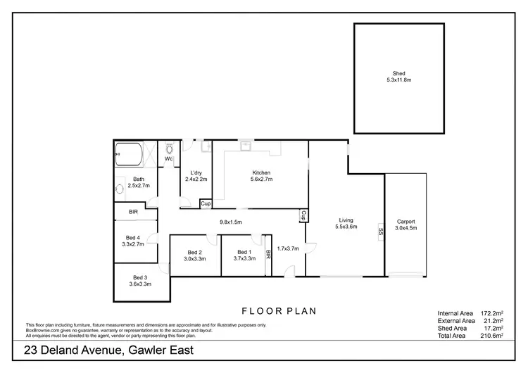 Floorplan of Homely house listing, 23 Deland Avenue, Gawler East SA 5118