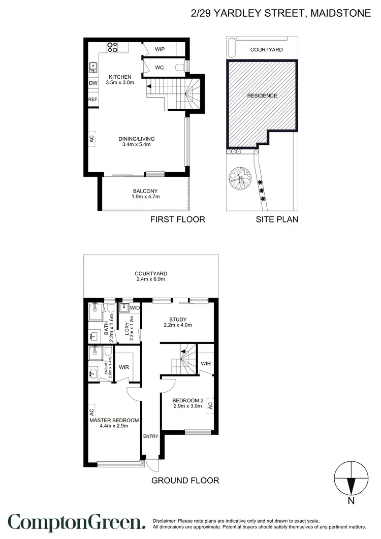 Floorplan of Homely townhouse listing, 2/29 Yardley Street, Maidstone VIC 3012