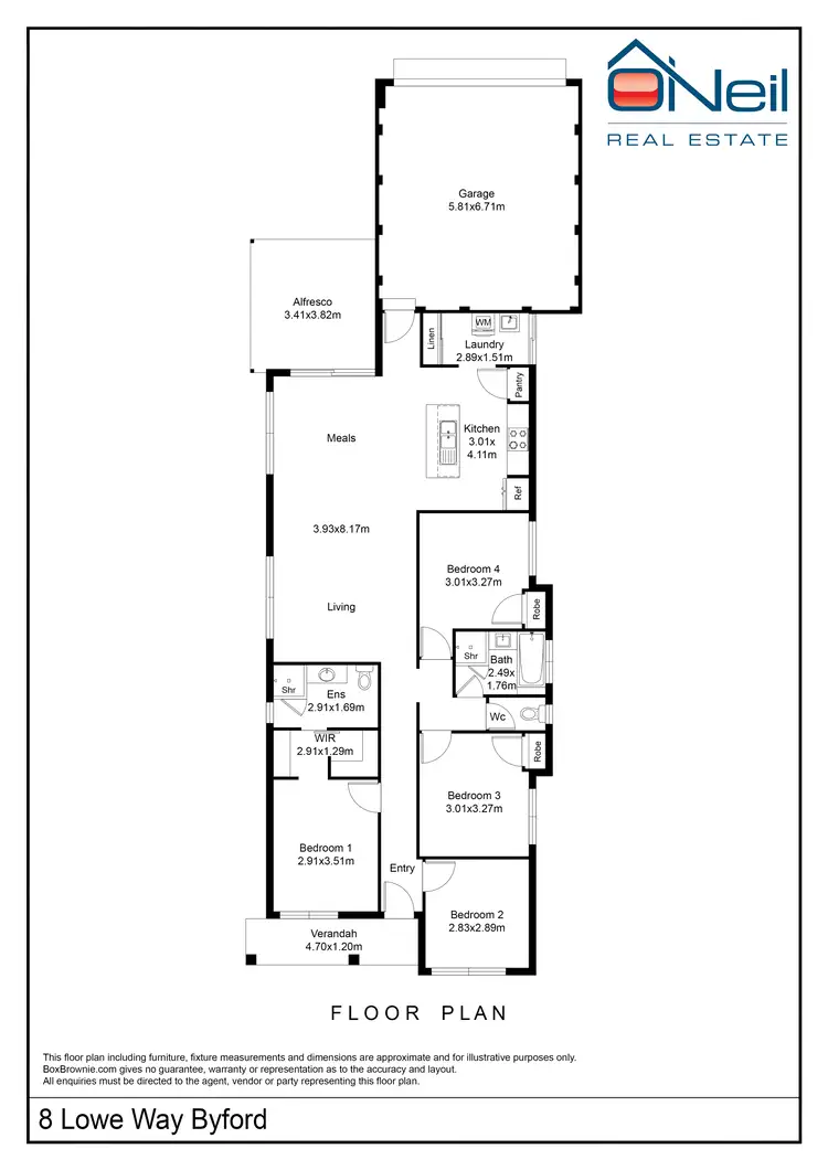 Floorplan of Homely house listing, 8 Lowe Way, Byford WA 6122