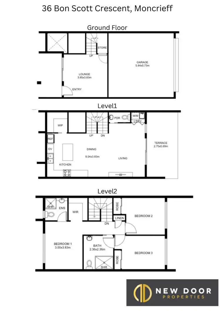 Floorplan of Homely house listing, 36 Bon Scott Crescent, Moncrieff ACT 2914