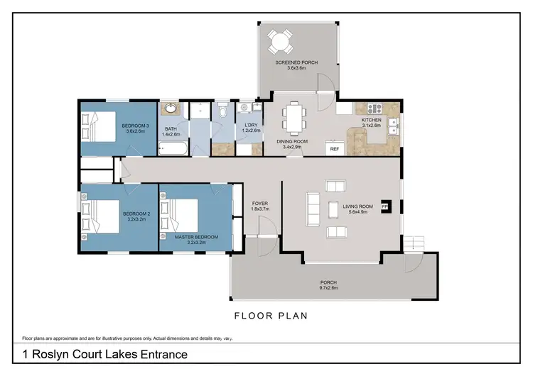 Floorplan of Homely house listing, 1 Roslyn Court, Lakes Entrance VIC 3909