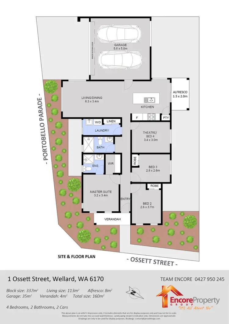 Floorplan of Homely house listing, 1 Ossett Street, Wellard WA 6170