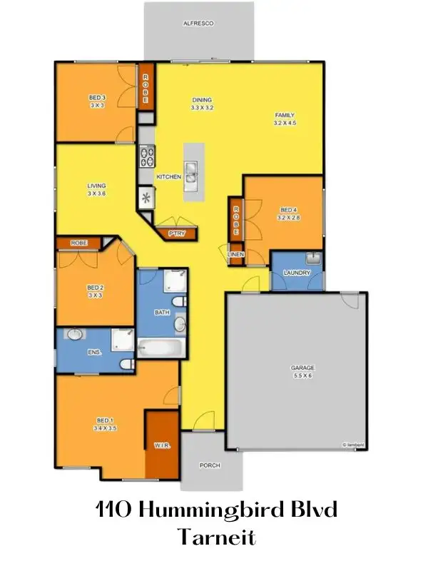 Floorplan of Homely house listing, 110 Hummingbird Blvd, Tarneit VIC 3029