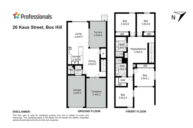 Floorplan of Homely house listing, 26 Kaus Circuit, Box Hill NSW 2765