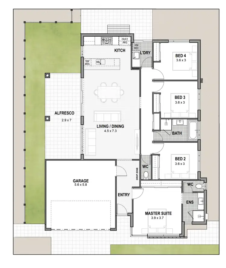Floorplan of Homely house listing, 8A Lanagan Rise, South Lake WA 6164
