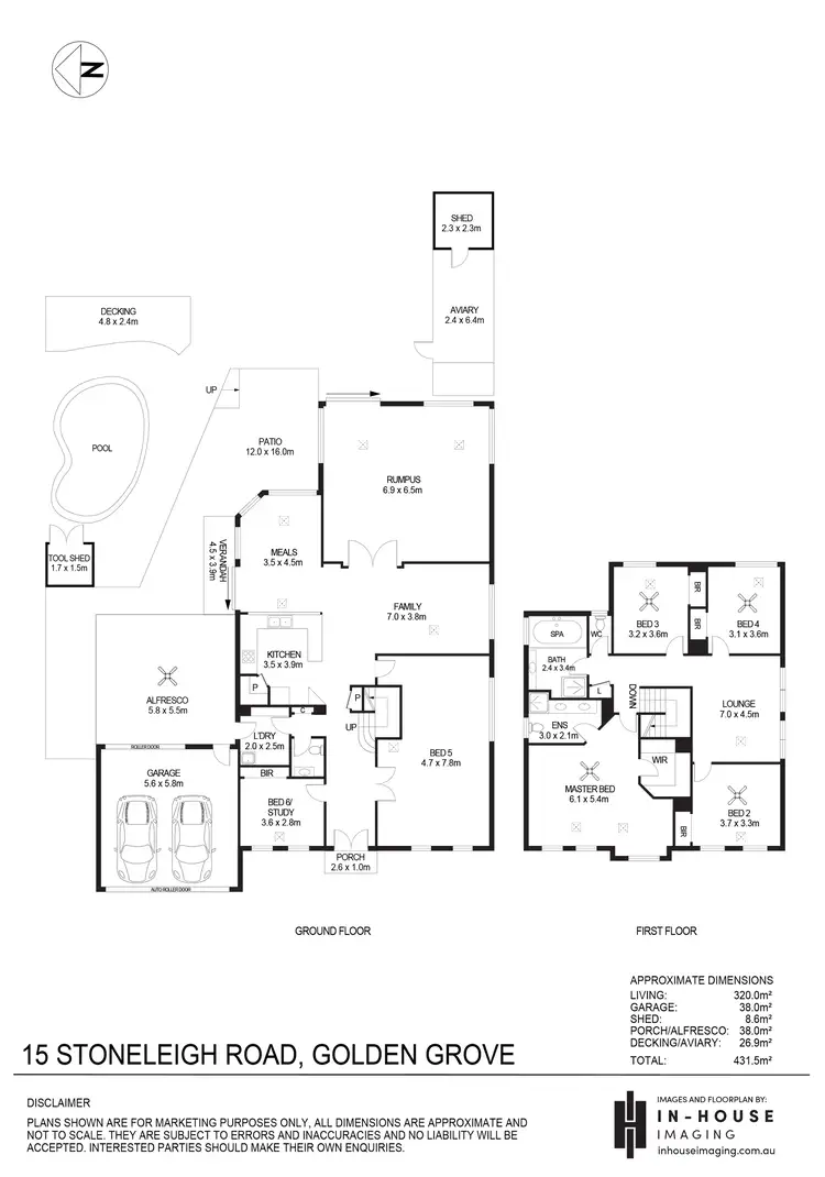 Floorplan of Homely house listing, 15 Stoneleigh Road, Golden Grove SA 5125