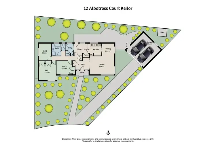 Floorplan of Homely house listing, 12 Albatross Court, Keilor VIC 3036