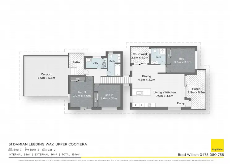 Floorplan of Homely house listing, 61 Damian Leeding Way, Upper Coomera QLD 4209