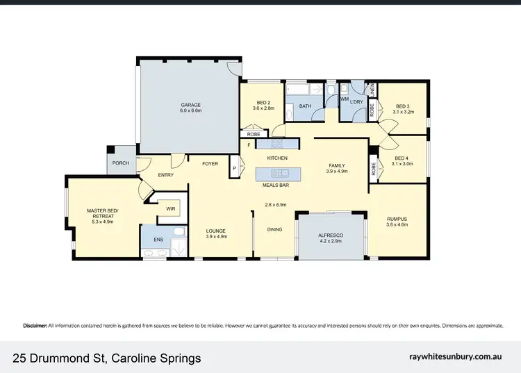 Floorplan of Homely house listing, 25 Drummond Street, Caroline Springs VIC 3023
