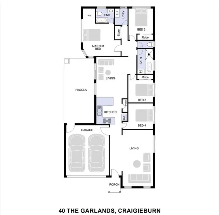 Floorplan of Homely house listing, 40 The Garlands, Craigieburn VIC 3064