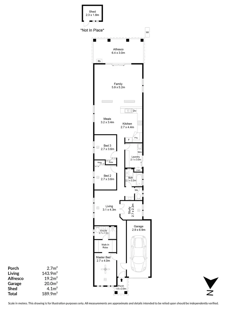 Floorplan of Homely house listing, 9 Harrison Grove, Northfield SA 5085
