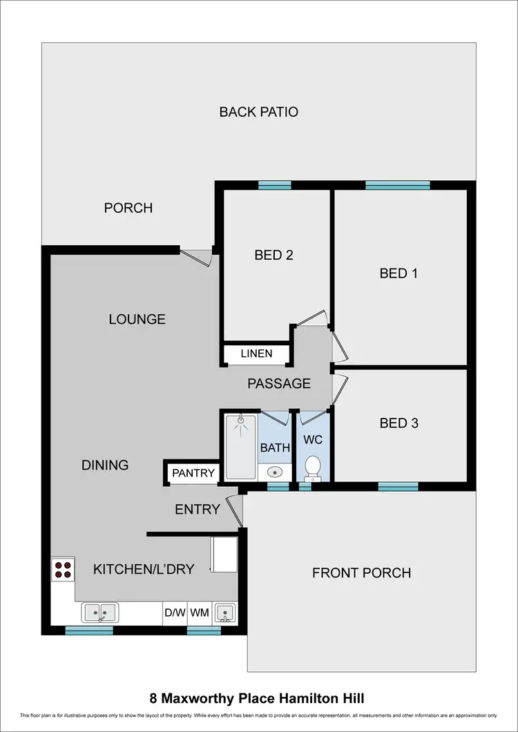 Floorplan of Homely house listing, 8 Maxworthy Place, Hamilton Hill WA 6163