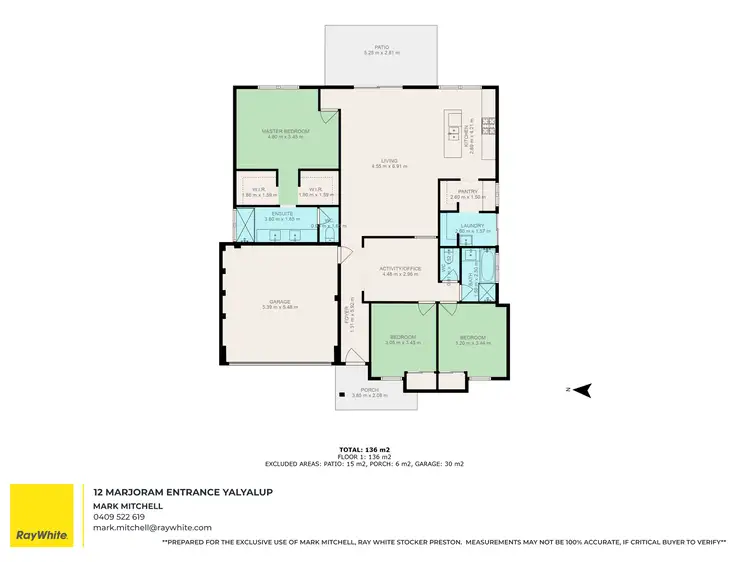 Floorplan of Homely house listing, 12 Marjoram Entrance, Yalyalup WA 6280