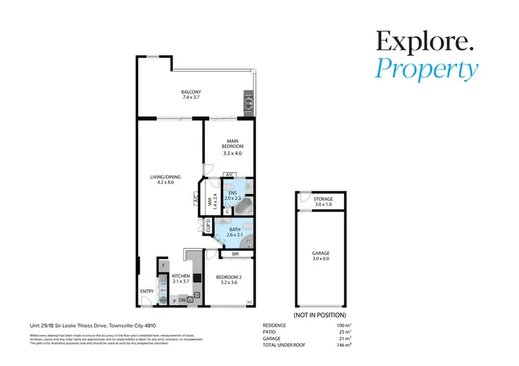 Floorplan of Homely apartment listing, 29/18-30 Sir Leslie Thiess Drive, Townsville City QLD 4810
