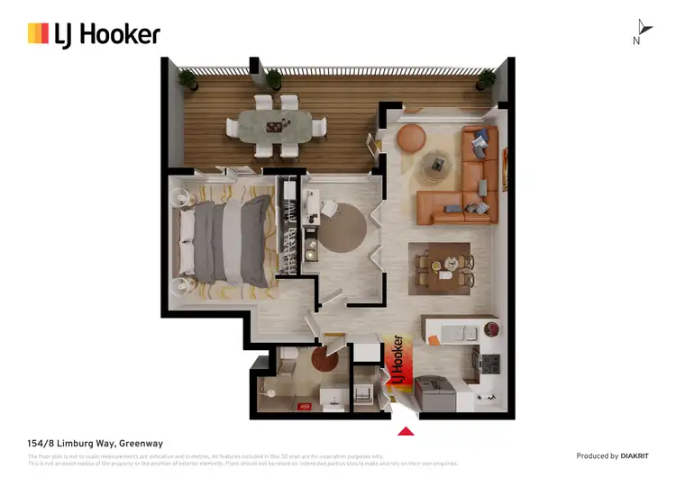 Floorplan of Homely apartment listing, 154/8 Limburg Way, Greenway ACT 2900