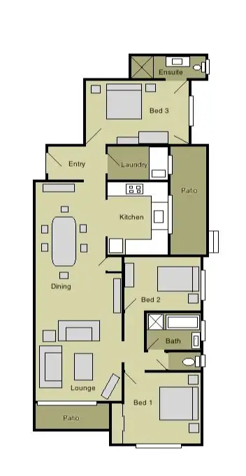 Floorplan of Homely unit listing, 1/227 Brisbane Street, Dubbo NSW 2830
