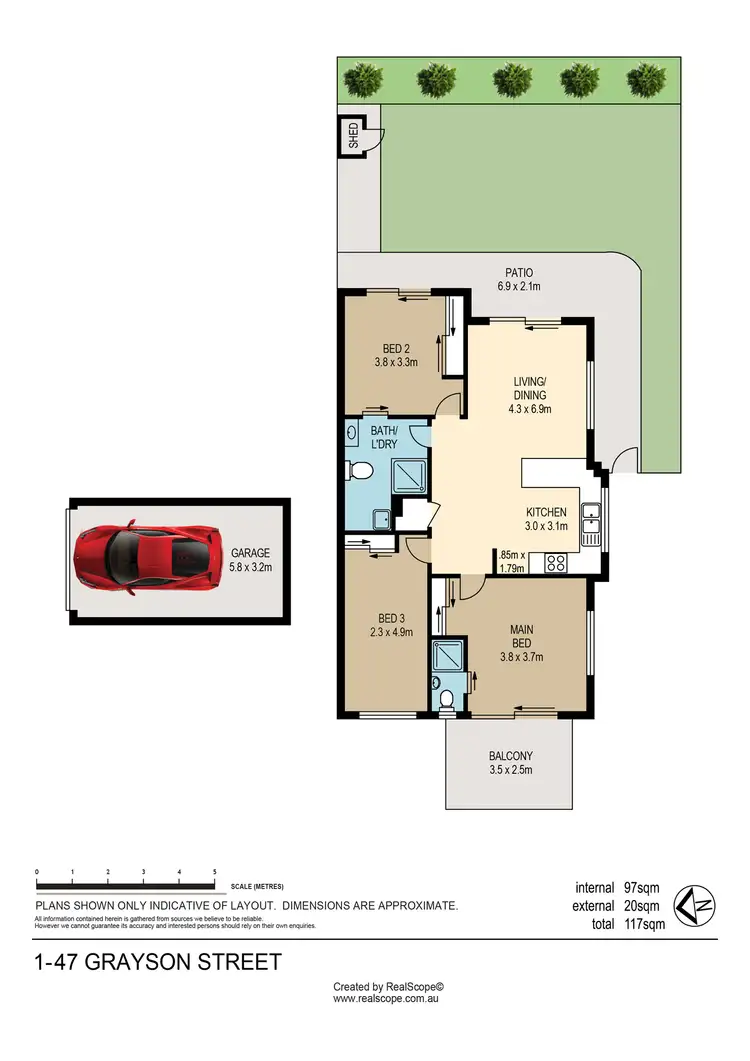 Floorplan of Homely unit listing, 1/47 Grayson Street, Morningside QLD 4170