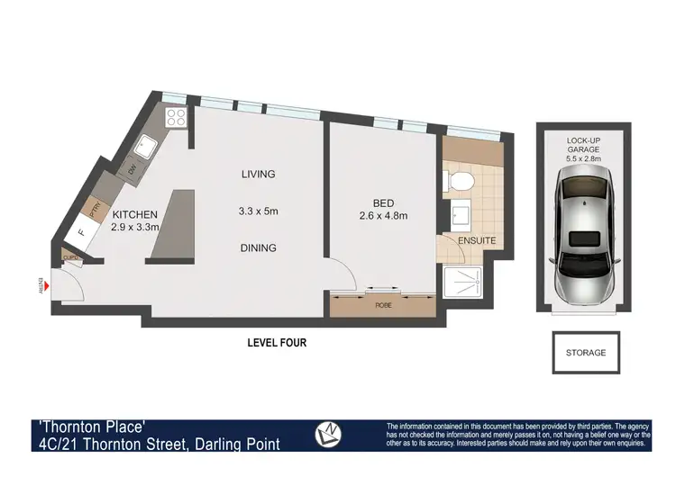 Floorplan of Homely apartment listing, 4C/21 Thornton Street, Darling Point NSW 2027