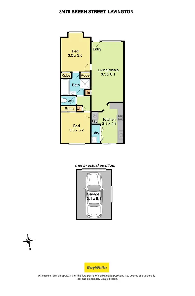 Floorplan of Homely unit listing, 8/478 Breen Street, Lavington NSW 2641