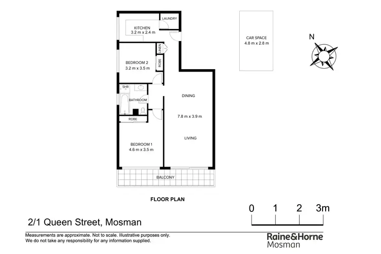Floorplan of Homely apartment listing, 2/1 Queen Street, Mosman NSW 2088