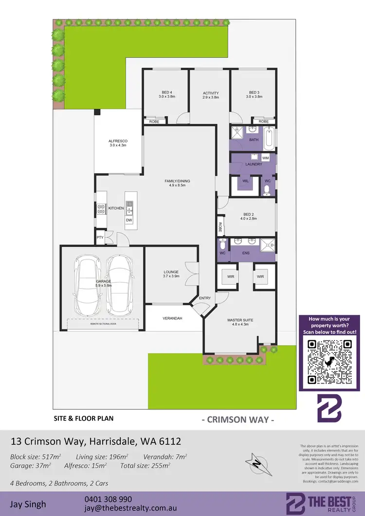 Floorplan of Homely house listing, 13 Crimson Way, Harrisdale WA 6112