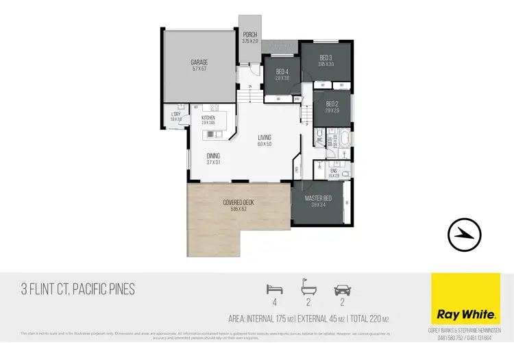 Floorplan of Homely house listing, 3 Flint Court, Pacific Pines QLD 4211