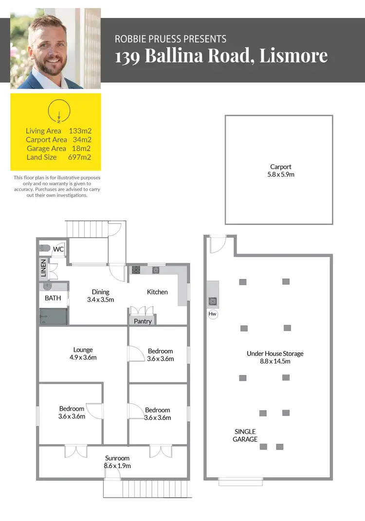 Floorplan of Homely house listing, 139 Ballina Road, East Lismore NSW 2480
