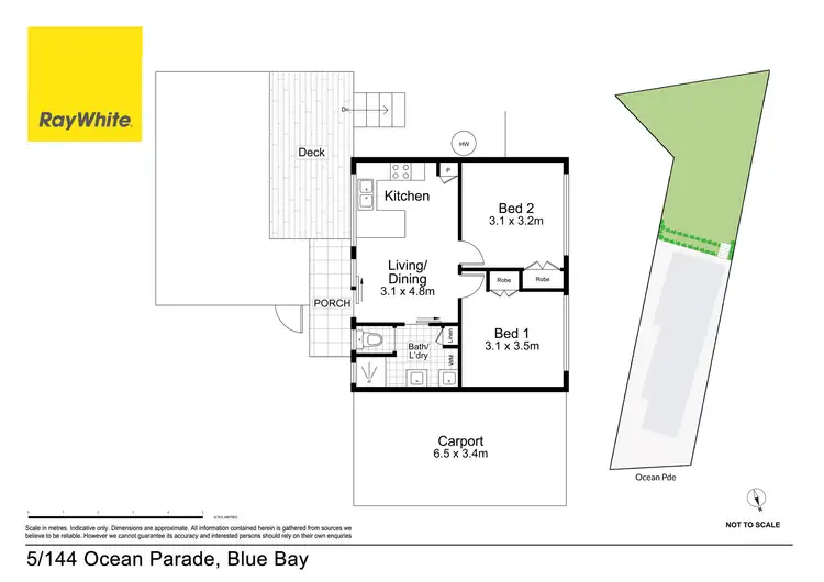 Floorplan of Homely unit listing, 5/144 Ocean Parade, Blue Bay NSW 2261