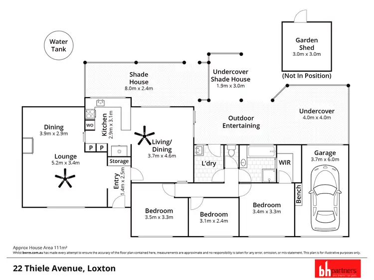 Floorplan of Homely house listing, 22 Thiele Avenue, Loxton SA 5333