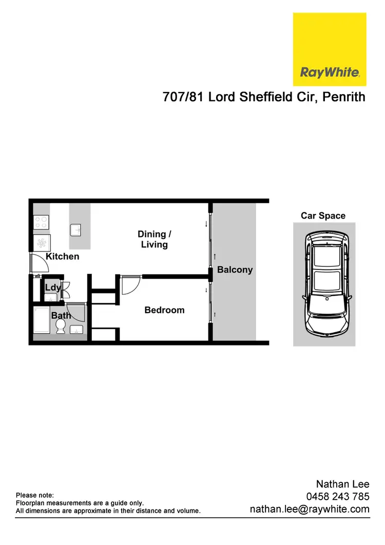 Floorplan of Homely apartment listing, 707/81A Lord Sheffield Circuit, Penrith NSW 2750