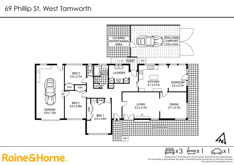 Floorplan of Homely house listing, 69 Phillip Street, Tamworth NSW 2340