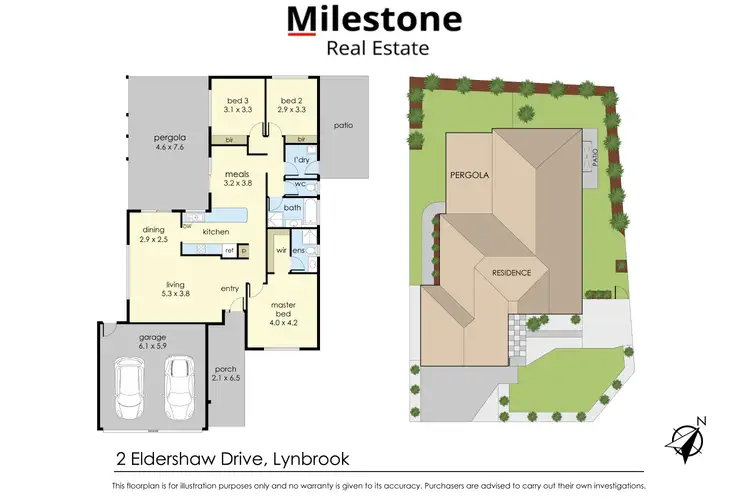 Floorplan of Homely house listing, 2 Eldershaw Drive, Lynbrook VIC 3975