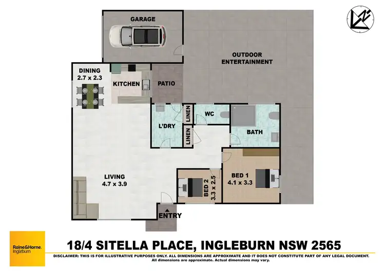 Floorplan of Homely villa listing, 18/4 Sitella Place, Ingleburn NSW 2565