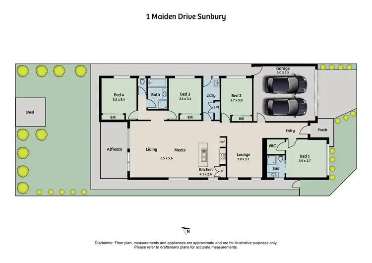 Floorplan of Homely house listing, 1 Maiden Drive, Sunbury VIC 3429