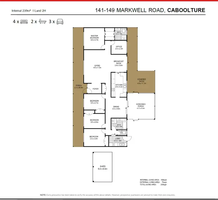 Floorplan of Homely rural property listing, 141-149 Markwell Road, Caboolture QLD 4510
