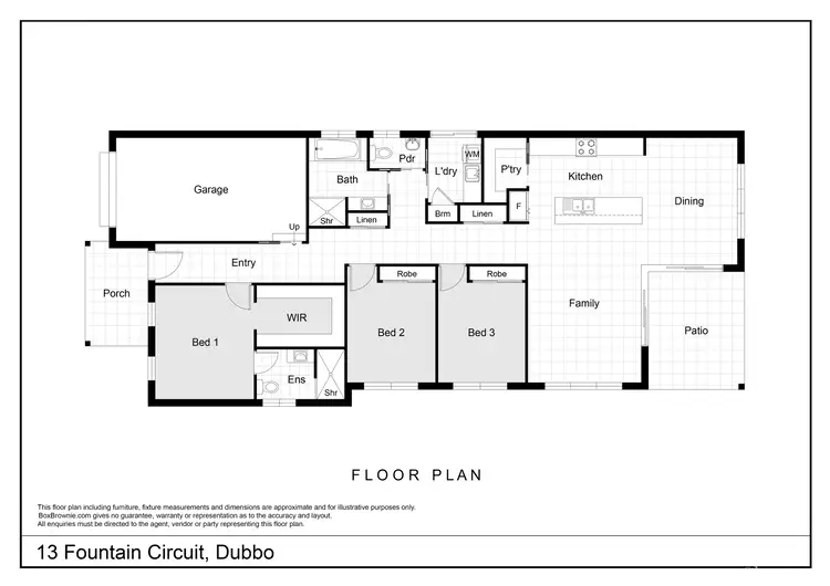 Floorplan of Homely house listing, 13 Fountain Circuit, Dubbo NSW 2830