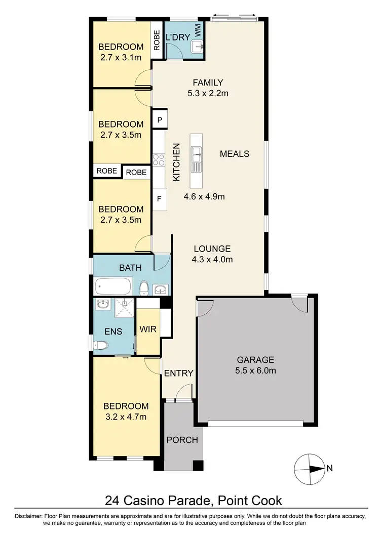 Floorplan of Homely house listing, 24 Casino Parade, Point Cook VIC 3030
