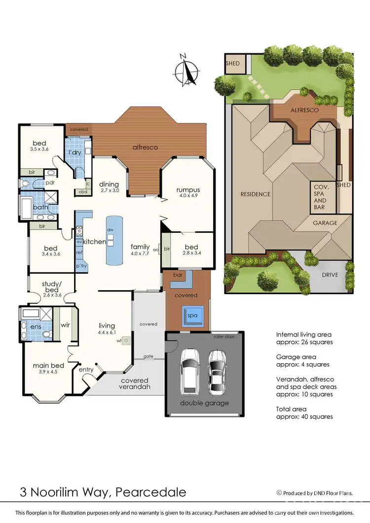 Floorplan of Homely house listing, 3 Noorilim Way, Pearcedale VIC 3912