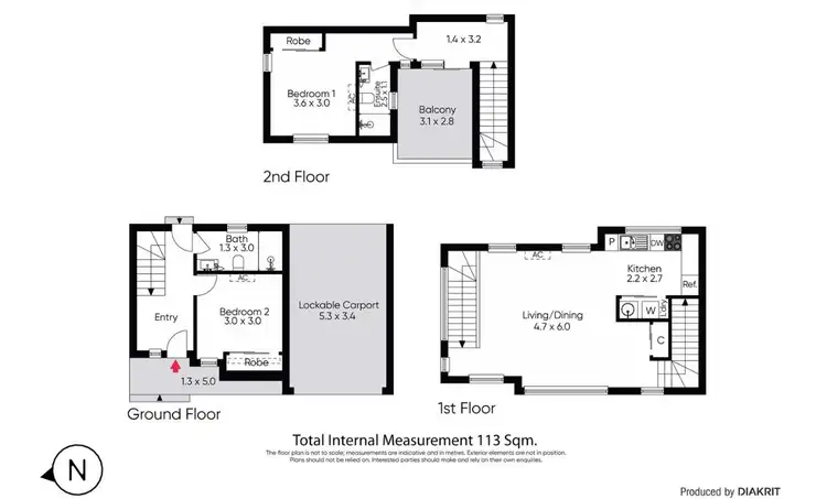 Floorplan of Homely townhouse listing, 17 Devon Place, Footscray VIC 3011
