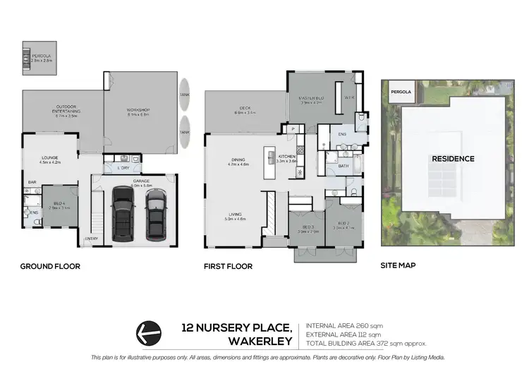 Floorplan of Homely house listing, 12 Nursery Place, Wakerley QLD 4154