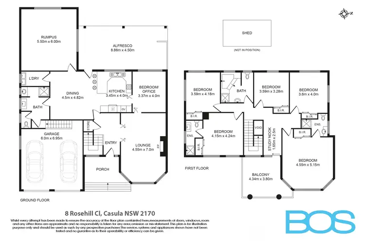 Floorplan of Homely house listing, 8 Rosehill Close, Casula NSW 2170