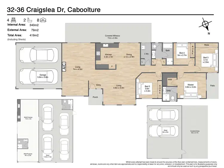 Floorplan of Homely house listing, 32-36 Craigslea Drive, Caboolture QLD 4510