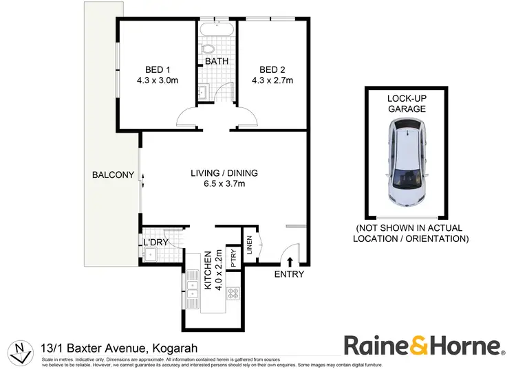 Floorplan of Homely unit listing, 13/1 Baxter Avenue, Kogarah NSW 2217