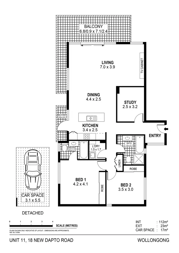 Floorplan of Homely apartment listing, 11/18 New Dapto Road, Wollongong NSW 2500